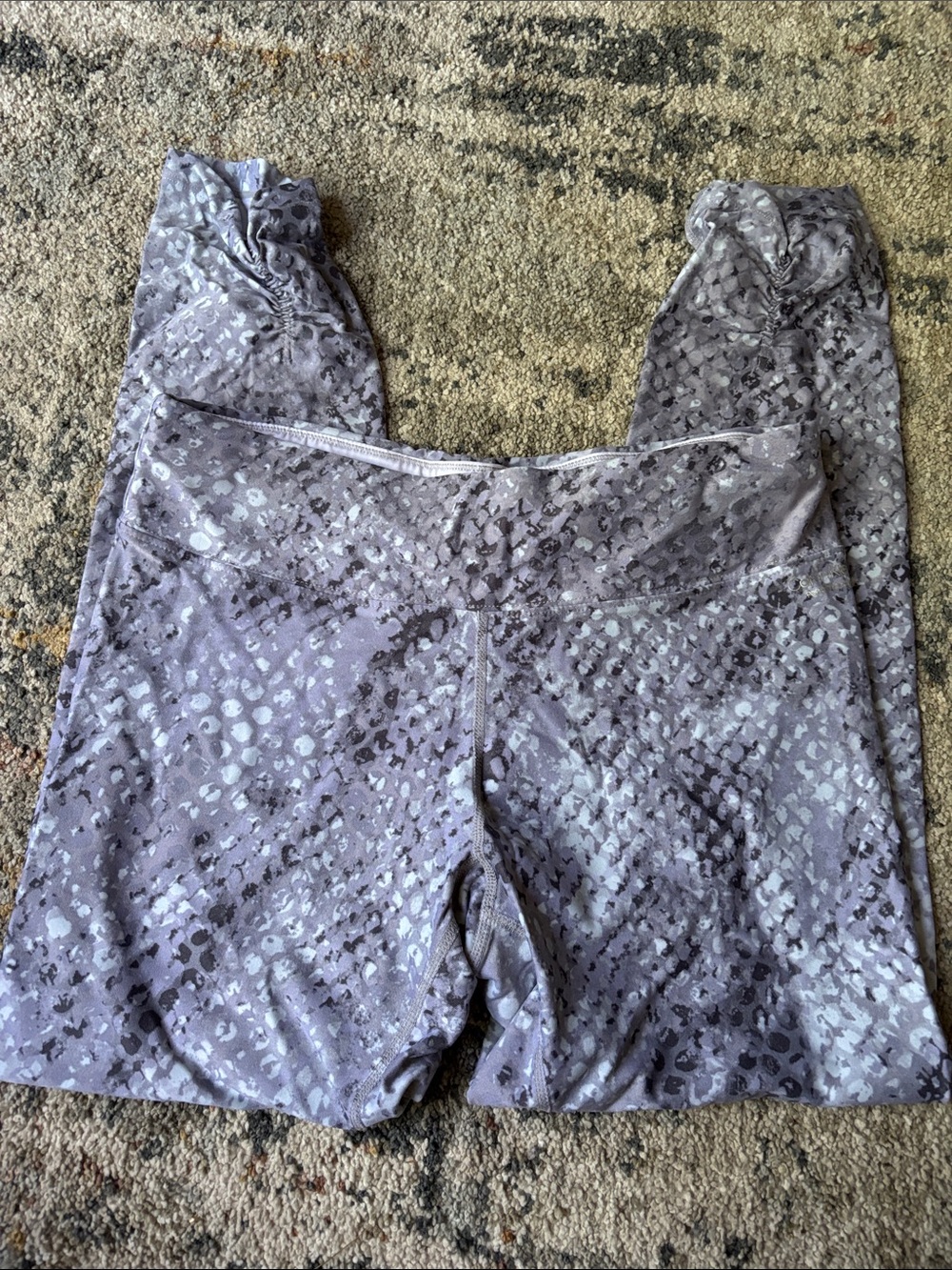 Calvin Klein Light Gray, Purple & White Performance Leggings